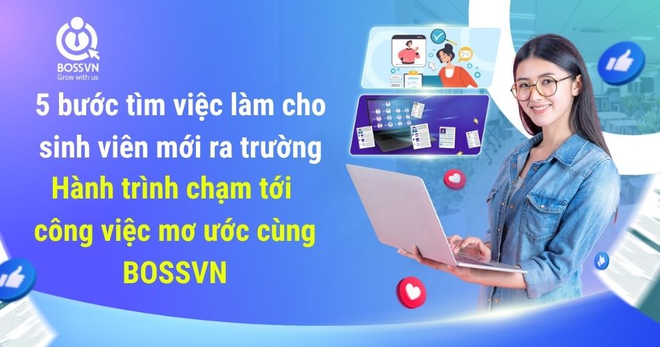 5 bước tìm việc làm cho sinh viên mới ra trường – Hành trình chạm tới công việc mơ ước cùng BOSSVN