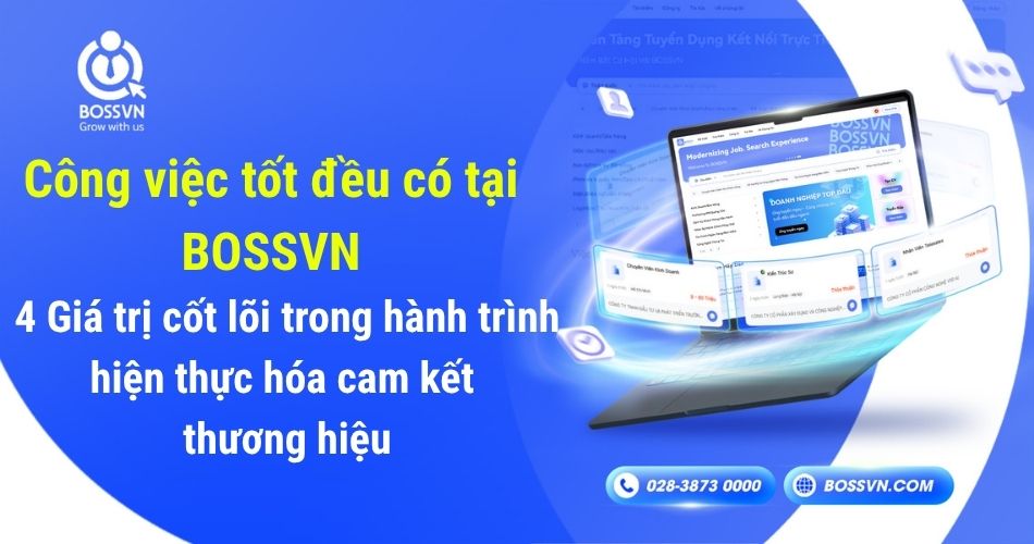 Công việc tốt đều có tại BOSSVN: 4 Giá trị cốt lõi trong hành trình hiện thực hóa cam kết thương hiệu