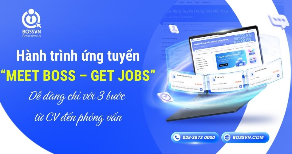 Hành trình ứng tuyển BOSSVN – “Meet Boss – Get Jobs” dễ dàng chỉ với 3 bước từ CV đến phỏng vấn