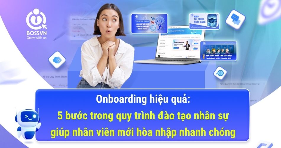 Onboarding hiệu quả: 5 bước trong quy trình đào tạo nhân sự giúp nhân viên mới hòa nhập nhanh chóng